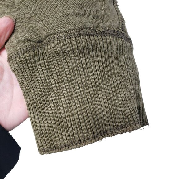 Y2K American Eagle Faux Fur Sherpa Lined Full Zip Hoodie Distressed Mens L Thick - Picture 4 of 10